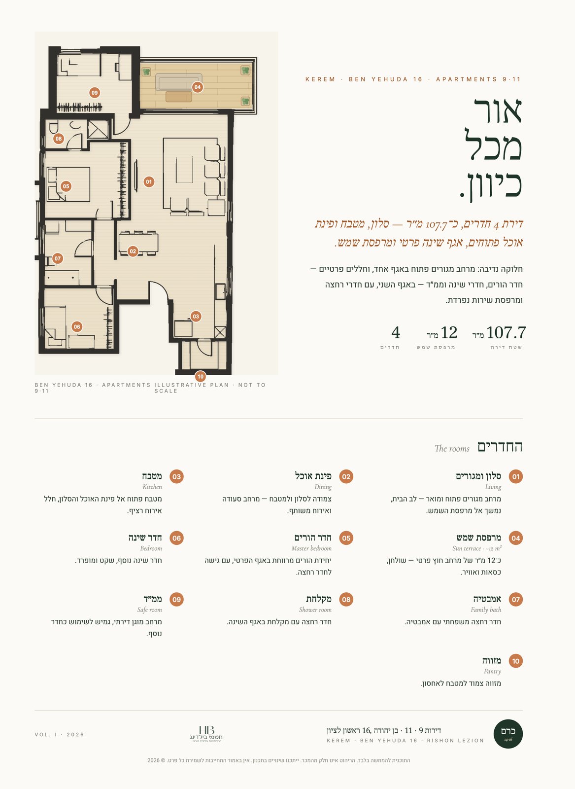 תוכנית · בניין 16 · 4 חדרים